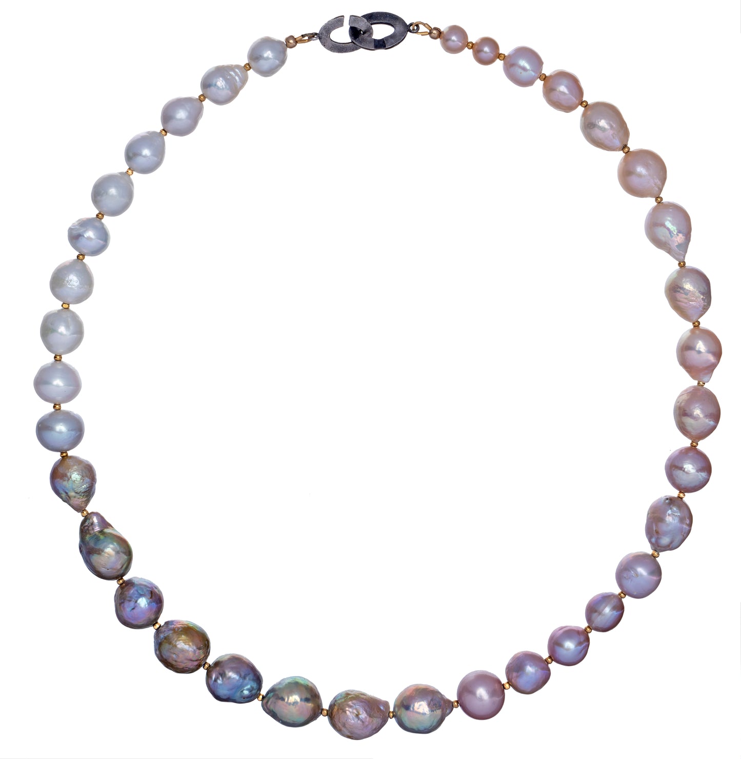 Ombre baroque pearl necklance