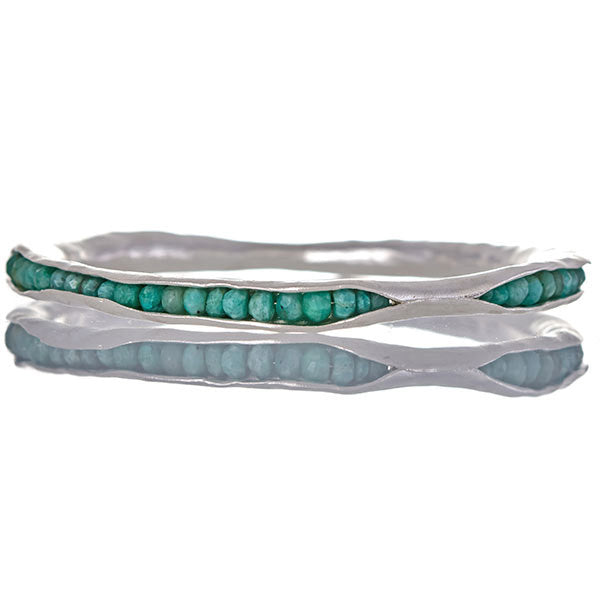 Amazonite pod bangle