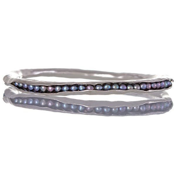 Grey pearl pod bangle
