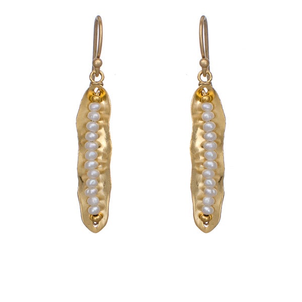 Art deco earrings with pearls.