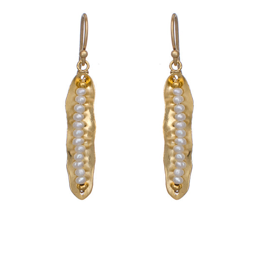 Art deco earrings with pearls.