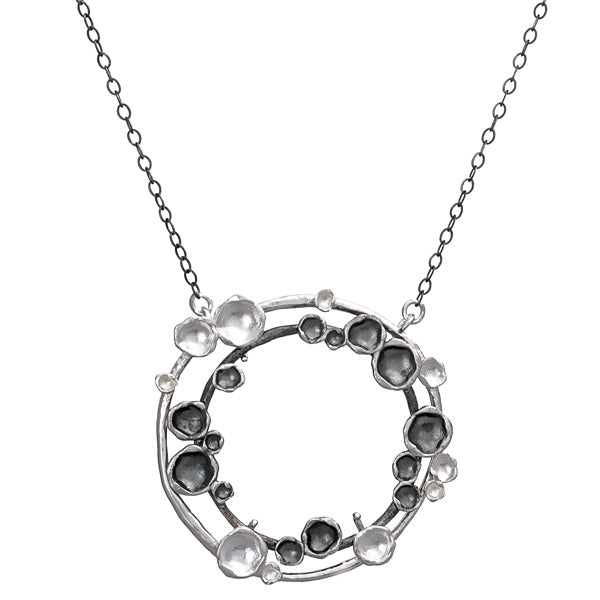 Mixed metal lilypad neckalce