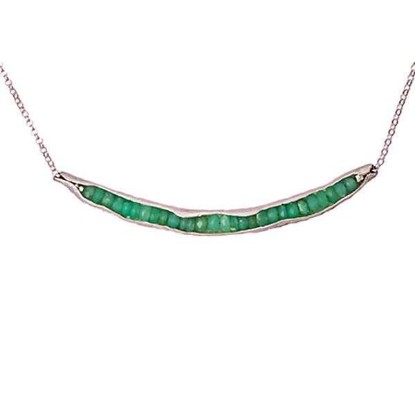 Chrisoprase pod necklace