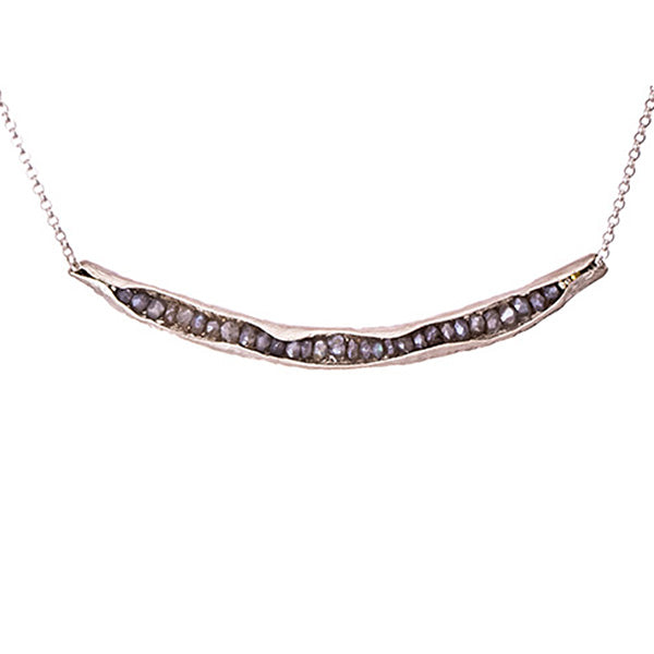 Labradorite pod necklace