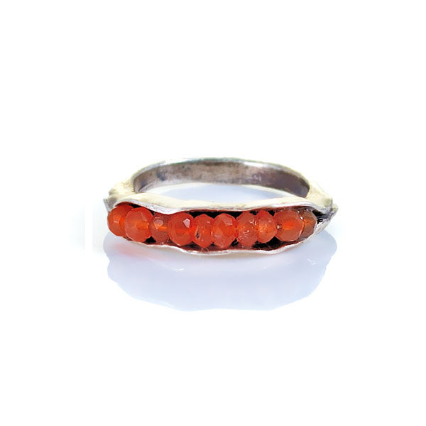 Carnelian pod ring