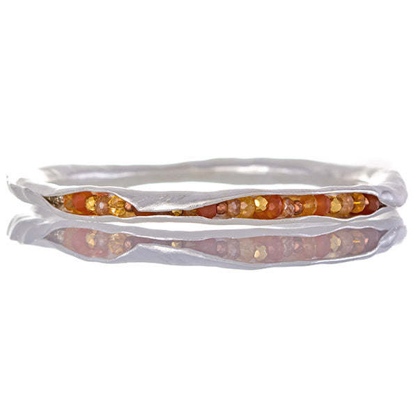 Silver pod bangle