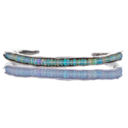 Ethiopian opal pod cuff