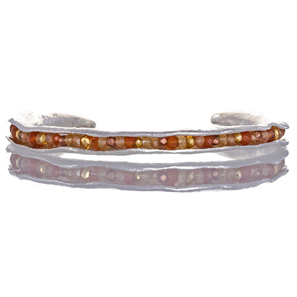 Silver pod cuff