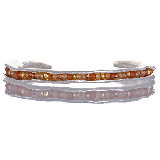 Silver pod cuff