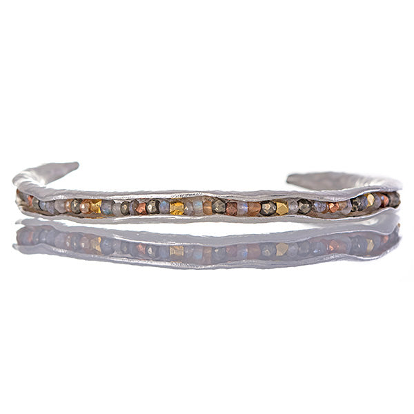 Silver pod cuff