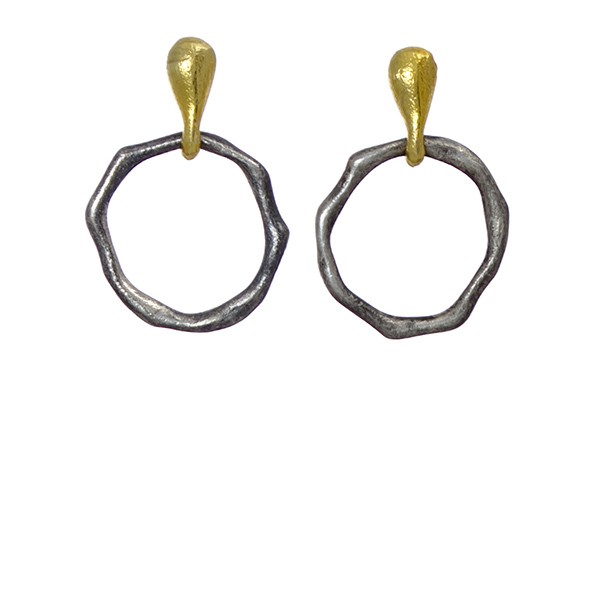 Molten metal earrings