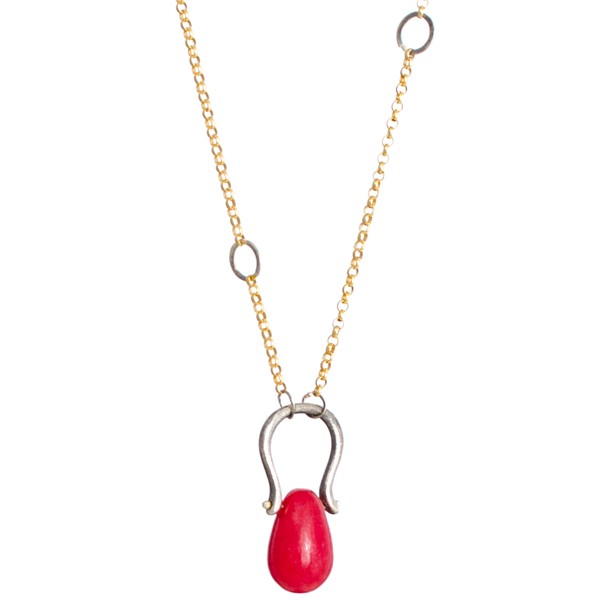 Ruby quartz necklace