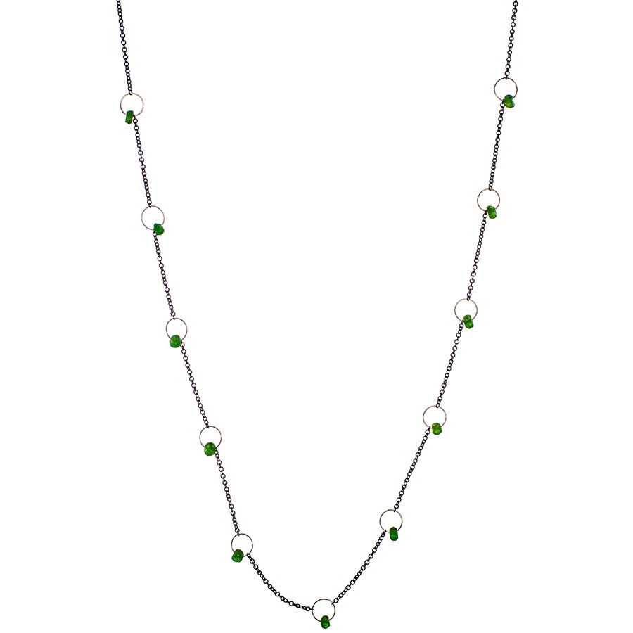 Chrome diopside necklace