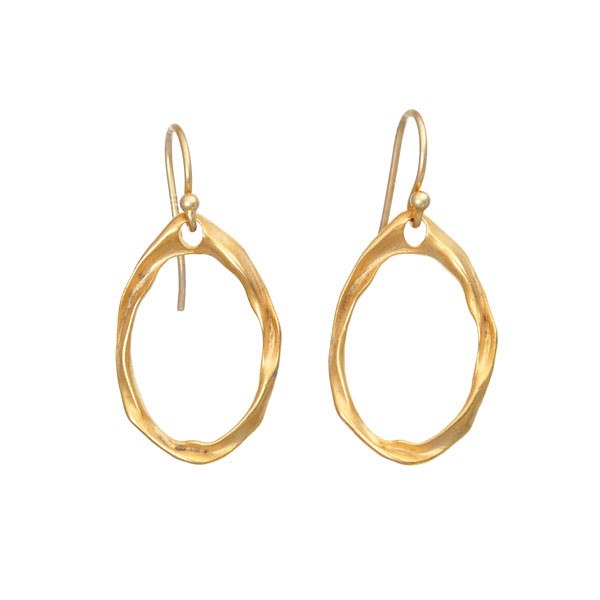 Gold vermeil bark earrings