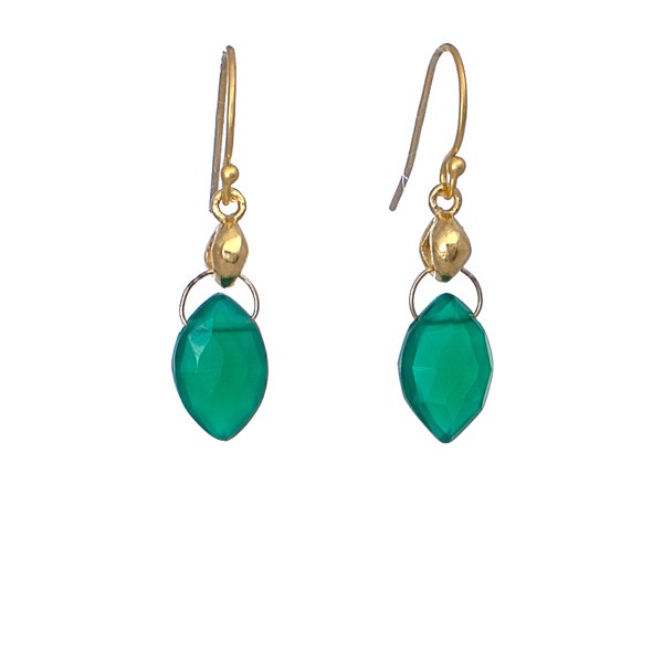 Green onyx earrings