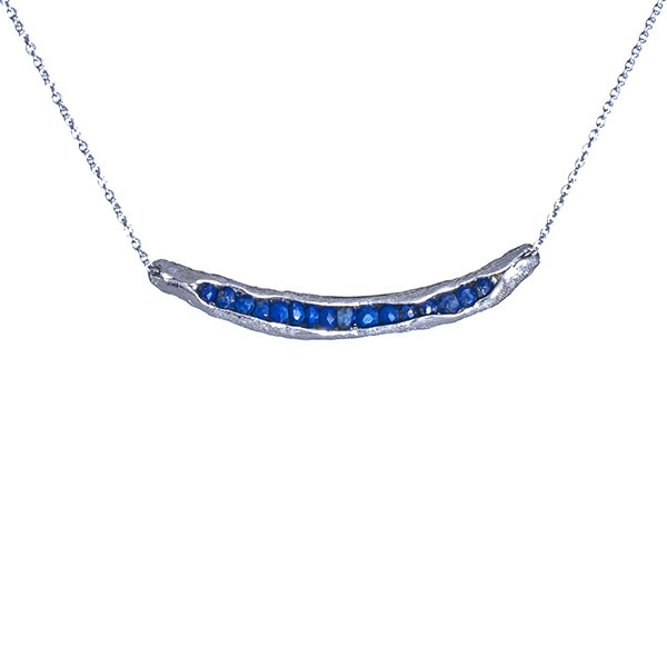 Lapis lazuli pod necklace.